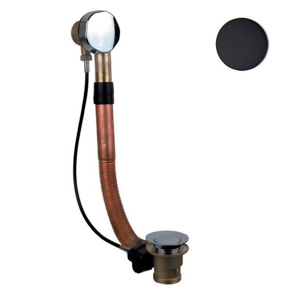 Слив-перелив для ванны полуавтомат Webert AC0035560, черный. Фото 1