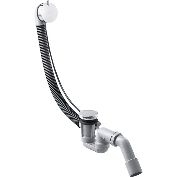 Слив-перелив Hansgrohe Flexaplus S для ванны, полуавтомат, хром (58150000). Фото 1