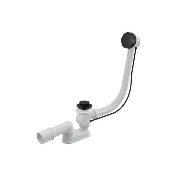 Слив- перелив п/автомат 60 см Черный матовый. Фото 1