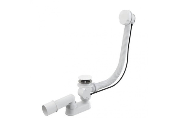 Слив-перелив (полуавтомат, 120 см.) Vega V55R Гл000026276, белый. Фото 1