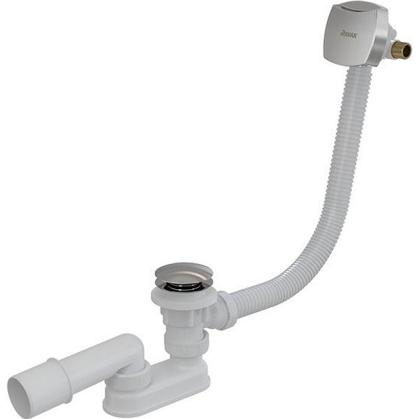 Слив-перелив Ravak для ванны, click-clack, с наливом, хром (X01505). Фото 1