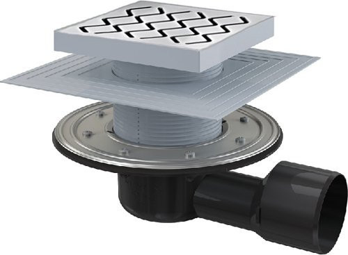 Сливной трап SN501 105х105/50 - stainless. Фото 1