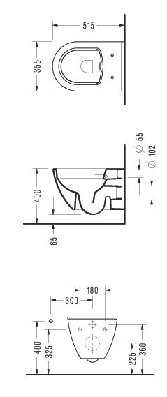 SM46SL Smart унитаз подвесной, безободковый, с тонким сиденьем с микролифтом, Serel. Фото 2