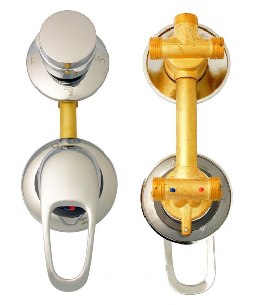 Смеситель 3-х режимный 100 мм в сборе на резьбе 1/2 дюйма. Фото 1