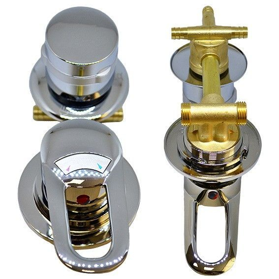 Смеситель 3-х режимный 150 мм в сборе выводы под хомут. Фото 1