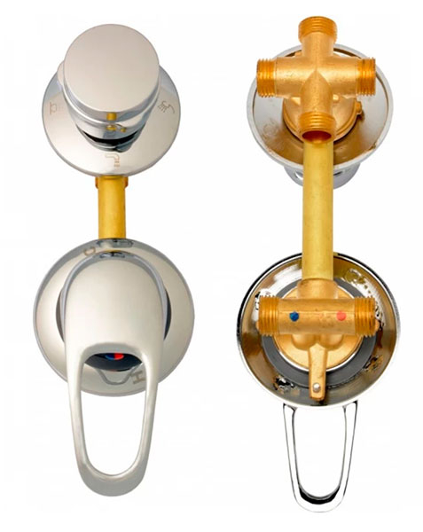 Смеситель 4-х режимный 120 мм в сборе на резьбе 1/2 дюйма. Фото 1