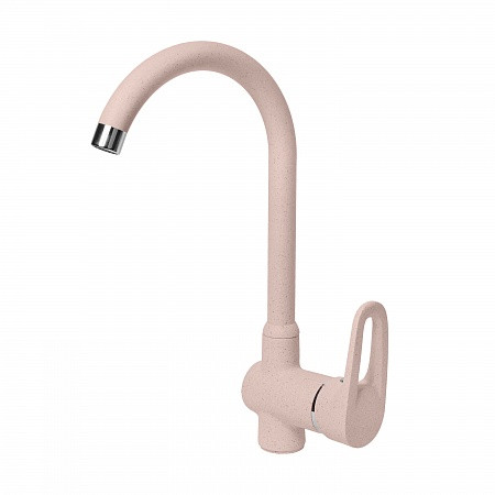 Смеситель AquaGranitEx C-5035 (315) для кухни, розовый. Фото 1