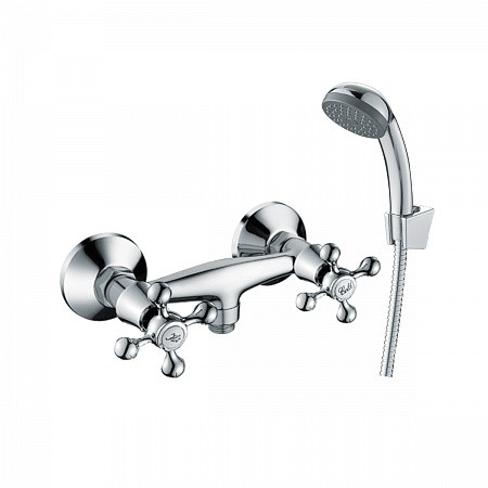 Смеситель Decoroom DR54055 двуручный для душа, хром. Фото 1