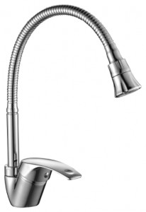 Смеситель Decoroom DR68022 одноручный для кухни с гибким изливом, хром. Фото 1