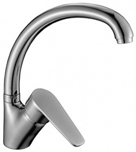 Смеситель Decoroom DR69021 одноручный для кухни с высоким повортным изливом, хром. Фото 1