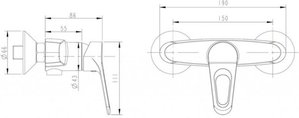 Смеситель для душа Bravat Eco-D F993158C-01, хром. Фото 2