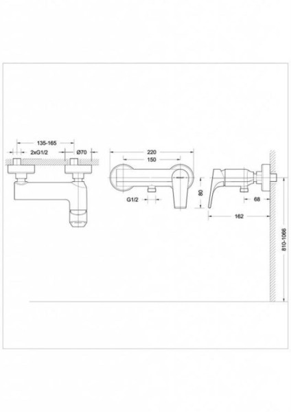 Смеситель для душа Bravat VEGA F9119177CP-01, хром. Фото 2