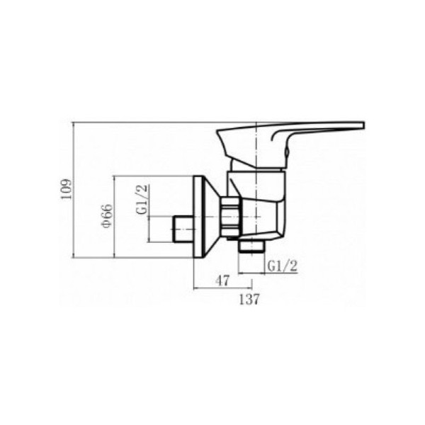 Смеситель для душа D-Lin D160310-2, хром. Фото 2