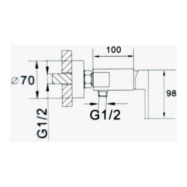 Смеситель для душа D-Lin D160366-C, белый/хром. Фото 2