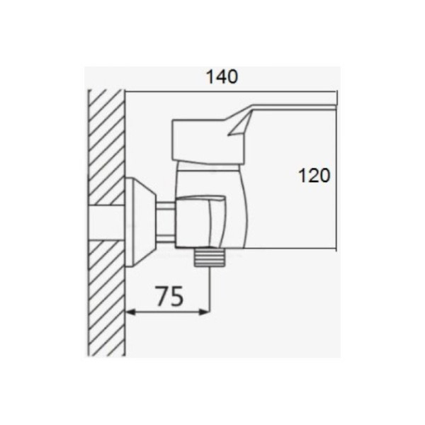 Смеситель для душа D-Lin D160403, хром. Фото 2