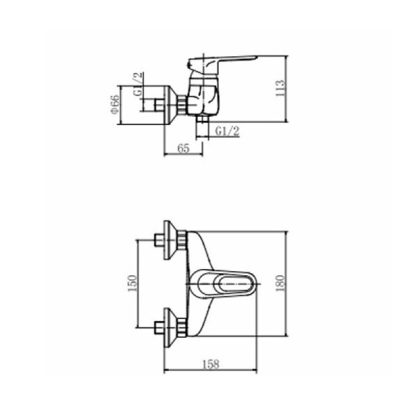 Смеситель для душа FASHUN A2004, хром. Фото 2