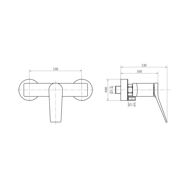 Смеситель для душа FASHUN A2086-7, черный. Фото 2