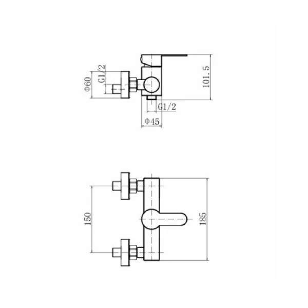 Смеситель для душа FASHUN A52001, сатин. Фото 2