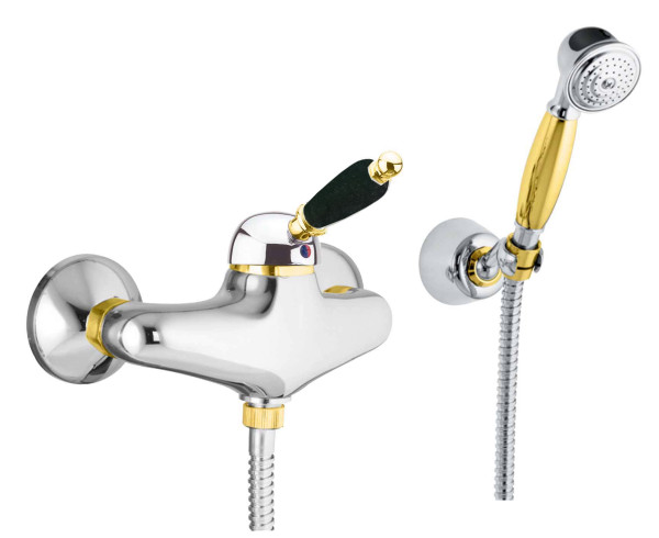 Смеситель для душа Fiore IMPERIAL BLACK 89CO5127, хром/золото. Фото 1