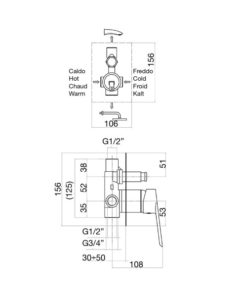 Смеситель для душа Fiore KEVON BLACK MATT 81NN7517, черный. Фото 2