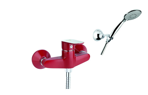 Смеситель для душа Fiore KEVON CHIC 81RX6510, хром/красный. Фото 1