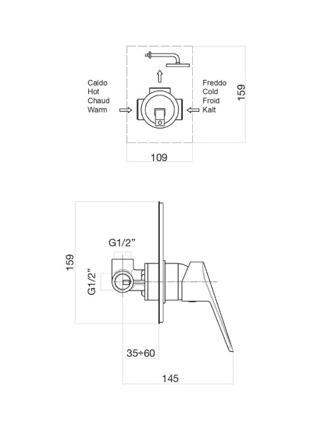 Смеситель для душа Fiore KYRO 86CR6515, хром. Фото 2