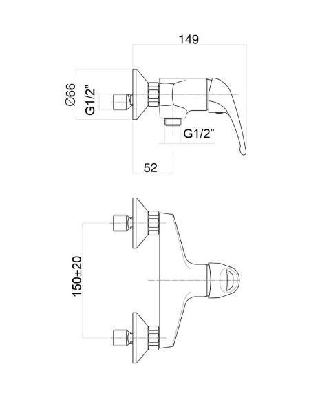 Смеситель для душа Fiore MISTRAL 42CR1700, хром. Фото 2