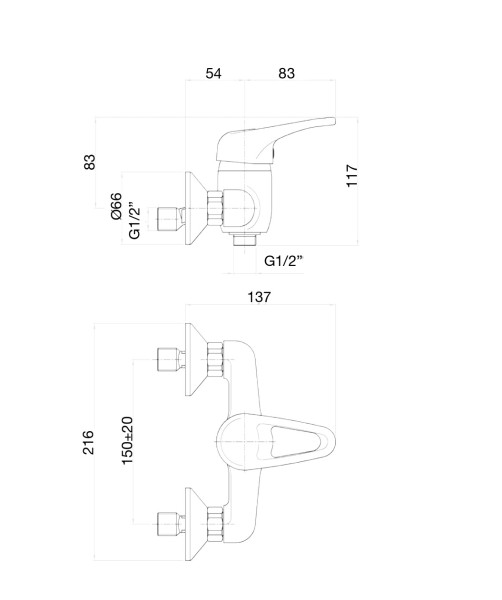 Смеситель для душа Fiore PLANET 37CR1230, хром. Фото 2