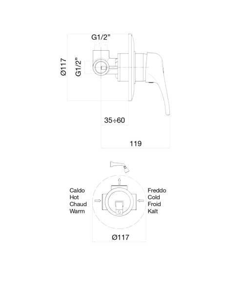 Смеситель для душа Fiore PLANET 37CR1300, хром. Фото 2