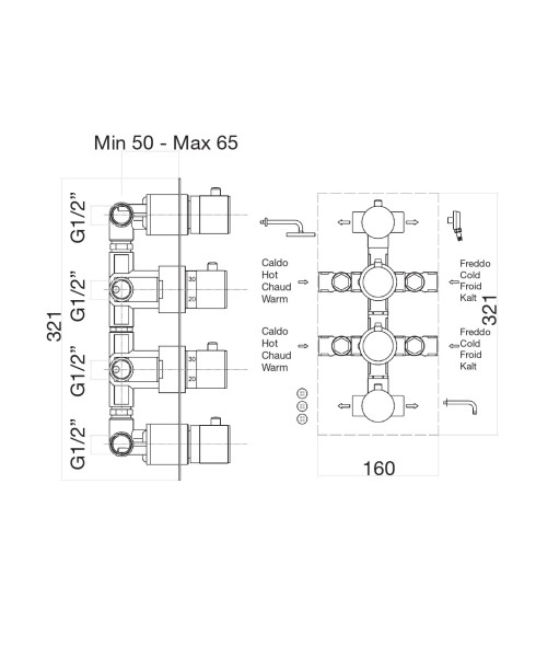 Смеситель для душа Fiore X-TERMO 31CR0915, хром. Фото 2