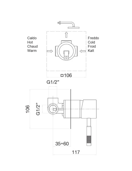 Смеситель для душа Fiore XENON 44NN7515, хром. Фото 2