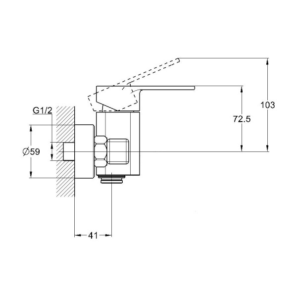 Смеситель для душа G.Lauf NEB5-A123, хром. Фото 2