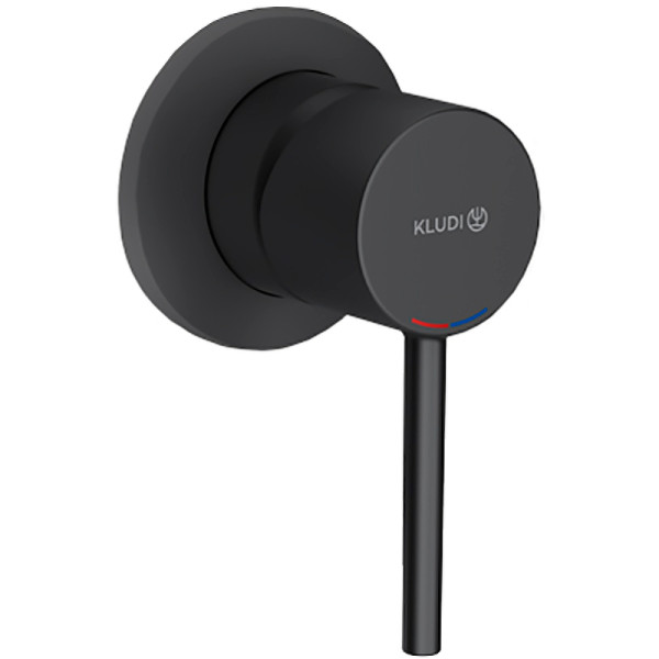 Смеситель для душа KLUDI BOZZ встраиваемый, внешняя часть, черный матовый (389253976). Фото 1