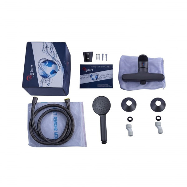 Смеситель для душа Plstart PL2005-17, графит. Фото 3