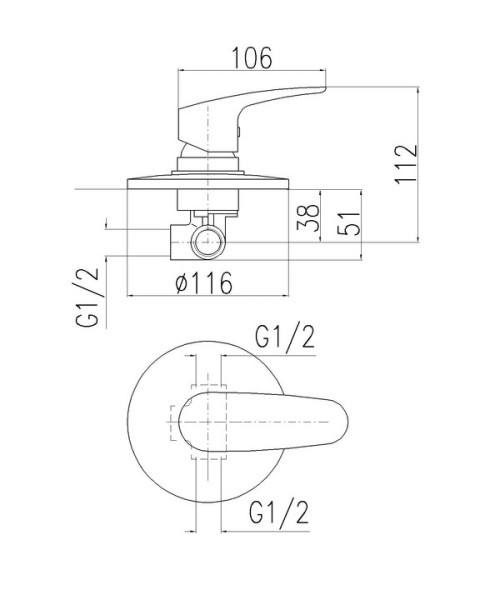 Смеситель для душа Rav Slezak Amur AM783. Фото 2