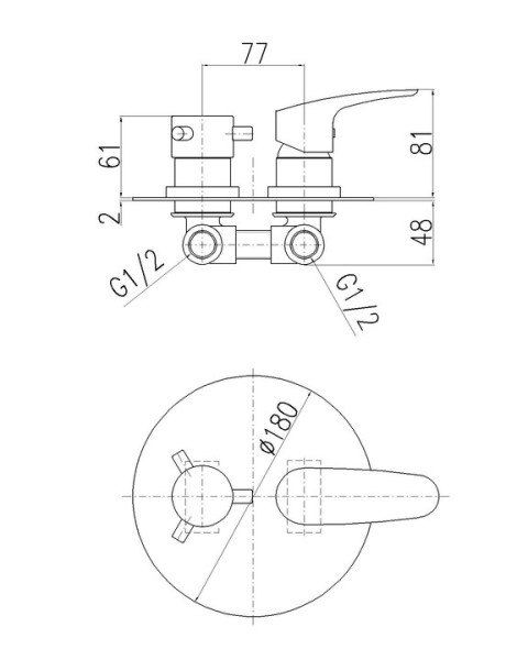 Смеситель для душа Rav Slezak Amur AM786K. Фото 2