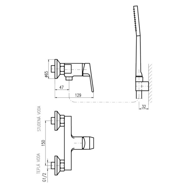 Смеситель для душа Rav Slezak Colorado CO181.5/1. Фото 2
