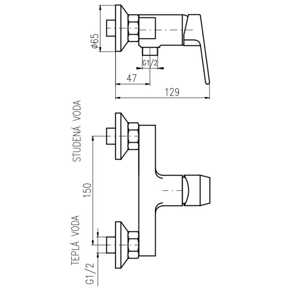 Смеситель для душа Rav Slezak Colorado CO181.5CMATC. Фото 2