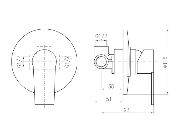 Смеситель для душа Rav Slezak Colorado CO183LZ, золото. Фото 2