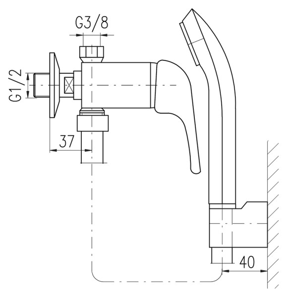 Смеситель для душа Rav Slezak E080/1. Фото 2