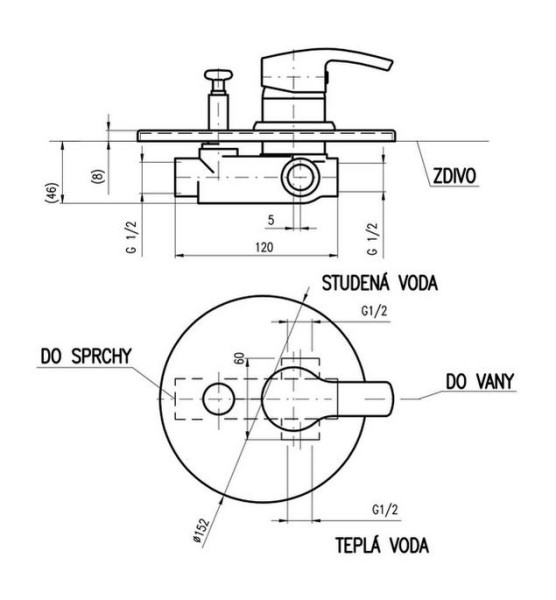 Смеситель для душа Rav Slezak Labe L086K. Фото 2
