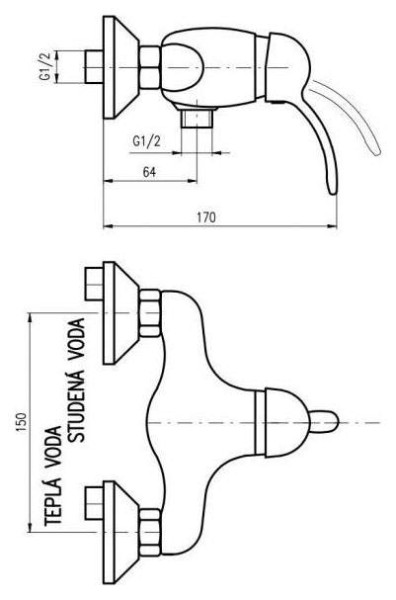 Смеситель для душа Rav Slezak Labe L581.5Z. Фото 2