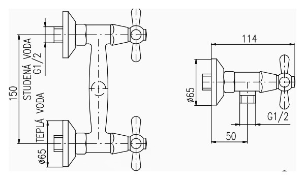 Смеситель для душа Rav Slezak Morava MK180.5Z. Фото 2