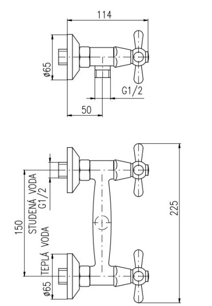Смеситель для душа Rav Slezak Morava MK480.5SM. Фото 2