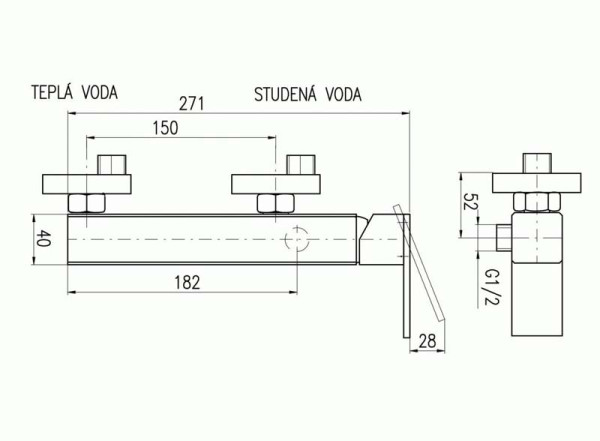 Смеситель для душа Rav Slezak Royal Royal1080.5/1Z. Фото 3