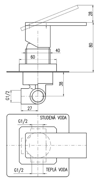Смеситель для душа Rav Slezak Royal Royal1083Z. Фото 3