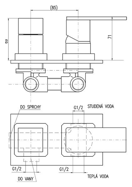 Смеситель для душа Rav Slezak Royal Royal1086. Фото 3