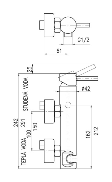 Смеситель для душа Rav Slezak Seina SE980.5Z. Фото 2