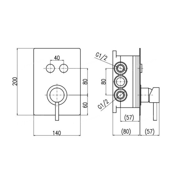 Смеситель для душа Rav Slezak Seina SE986BOX. Фото 2