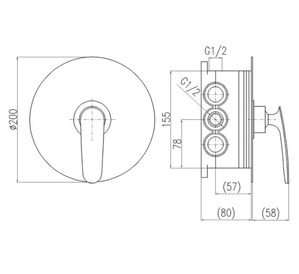 Смеситель для душа Rav Slezak Tigris TG183BOX. Фото 2